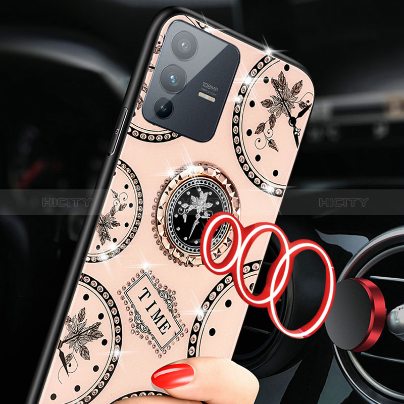 Coque Contour Silicone et Vitre Motif Fantaisie Miroir Etui Housse TB1 pour Vivo V23 Pro 5G Plus