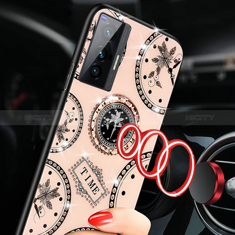 Coque Contour Silicone et Vitre Motif Fantaisie Miroir Etui Housse TB1 pour Vivo X70 Pro 5G Plus