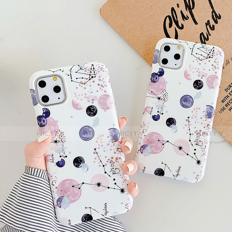 Coque Contour Silicone et Vitre Motif Fantaisie Miroir pour Apple iPhone 11 Pro Mixte Plus