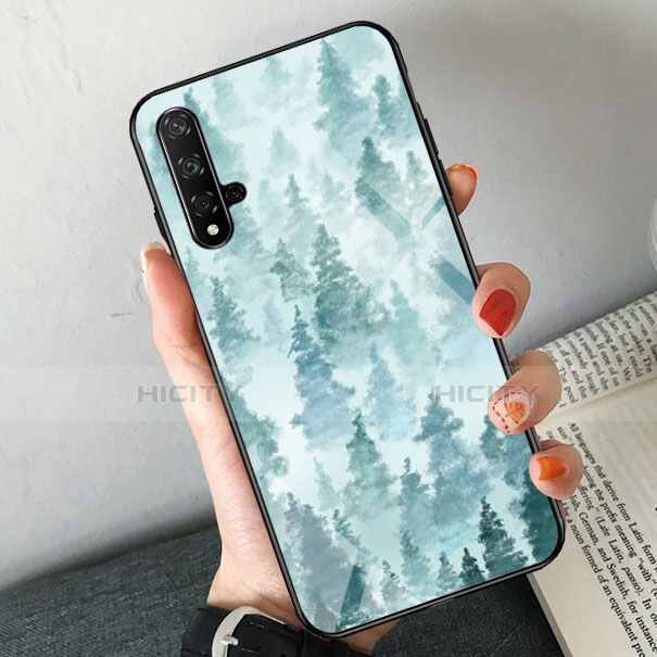 Coque Contour Silicone et Vitre Motif Fantaisie Miroir pour Huawei Honor 20S Vert Plus