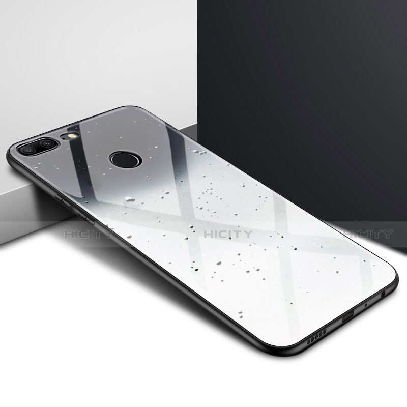 Coque Contour Silicone et Vitre Motif Fantaisie Miroir pour Huawei Honor 9 Lite Noir Plus
