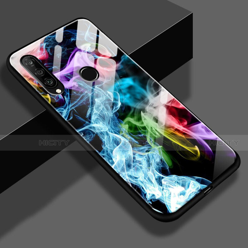 Coque Contour Silicone et Vitre Motif Fantaisie Miroir S01 pour Huawei P30 Lite XL Mixte Plus