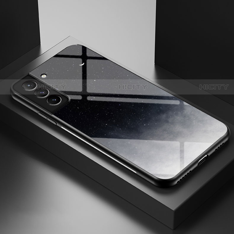 Coque Contour Silicone et Vitre Paillette Etoile Miroir Etui Housse A01 pour Samsung Galaxy S21 5G Plus