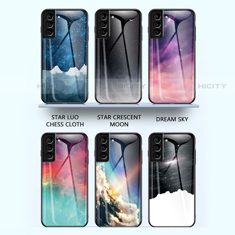 Coque Contour Silicone et Vitre Paillette Etoile Miroir Etui Housse pour Samsung Galaxy S21 FE 5G Plus