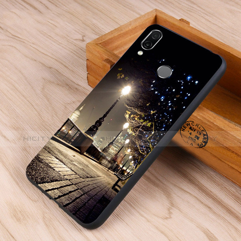 Coque Contour Silicone et Vitre Paillette Etoile Miroir pour Huawei Honor 10 Lite Noir Plus