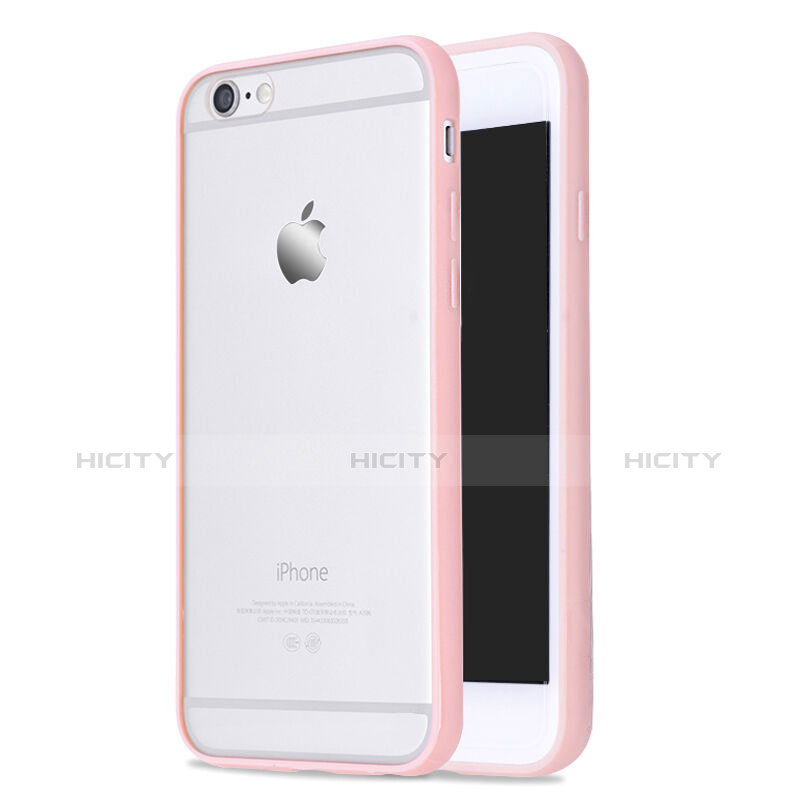 Coque Contour Silicone et Vitre Transparente Mat pour Apple iPhone 6 Rose Plus