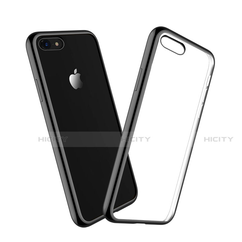 Coque Contour Silicone et Vitre Transparente Mat pour Apple iPhone SE (2020) Noir Plus