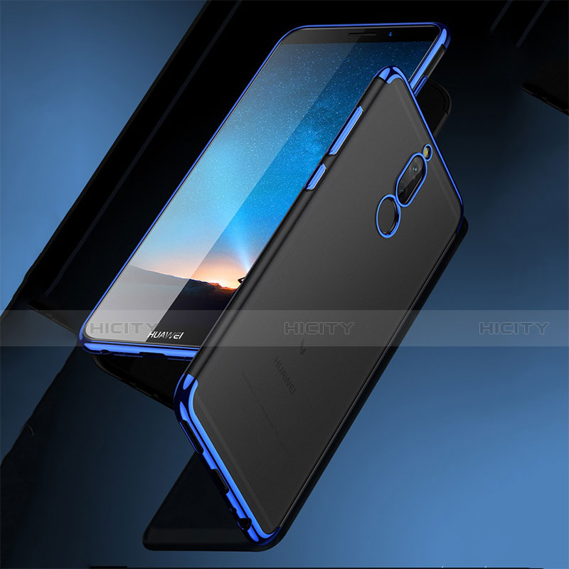 Coque Contour Silicone et Vitre Transparente Mat pour Huawei G10 Bleu Plus