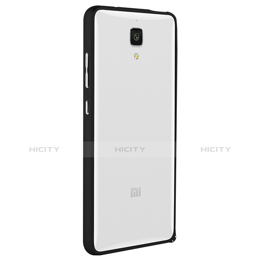 Coque Contour Silicone et Vitre Transparente Mat pour Xiaomi Mi 4 LTE Noir Plus