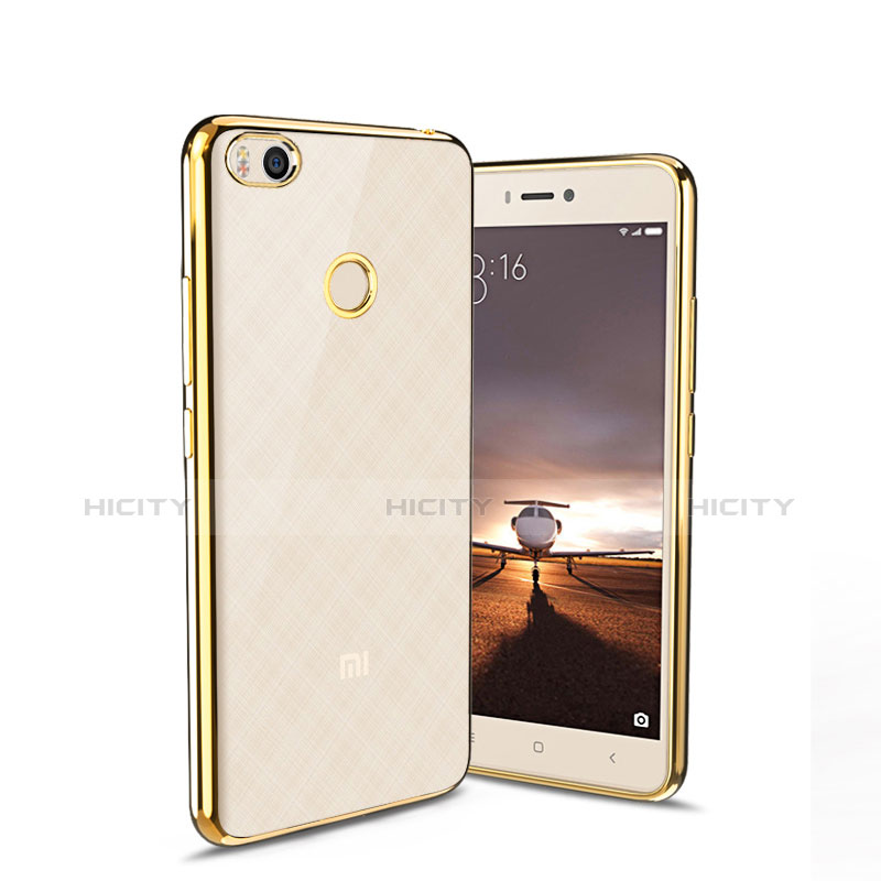 Coque Contour Silicone et Vitre Transparente Mat pour Xiaomi Mi 4S Or Plus