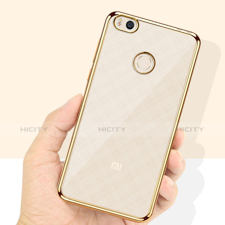 Coque Contour Silicone et Vitre Transparente Mat pour Xiaomi Mi 4S Or Plus