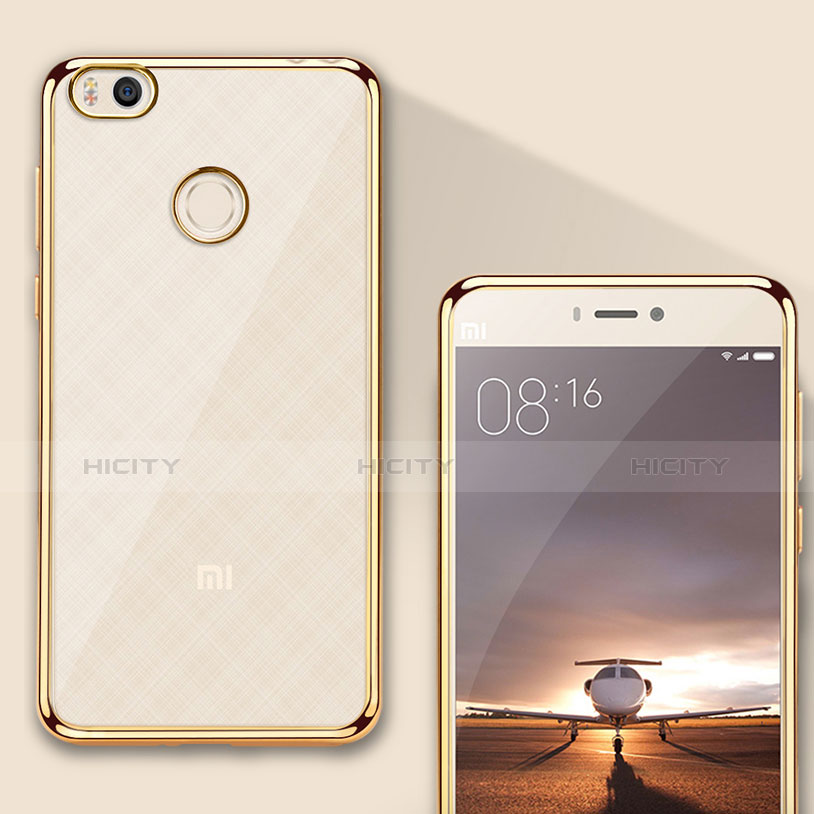 Coque Contour Silicone et Vitre Transparente Mat pour Xiaomi Mi 4S Or Plus