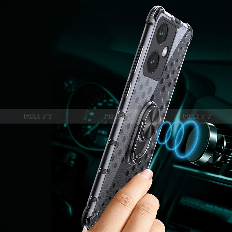 Coque Contour Silicone et Vitre Transparente Miroir 360 Degres avec Support Bague Anneau Aimante Magnetique AM1 pour Xiaomi Redmi Note 12R Pro 5G Plus