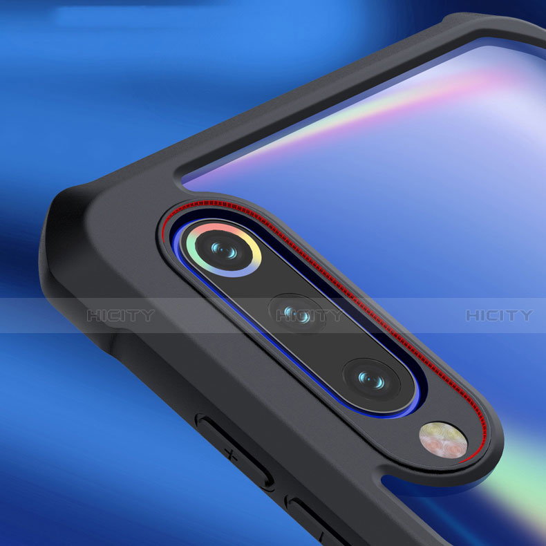 Coque Contour Silicone et Vitre Transparente Miroir 360 Degres avec Support Bague Anneau Aimante Magnetique pour Xiaomi Mi 9 Plus