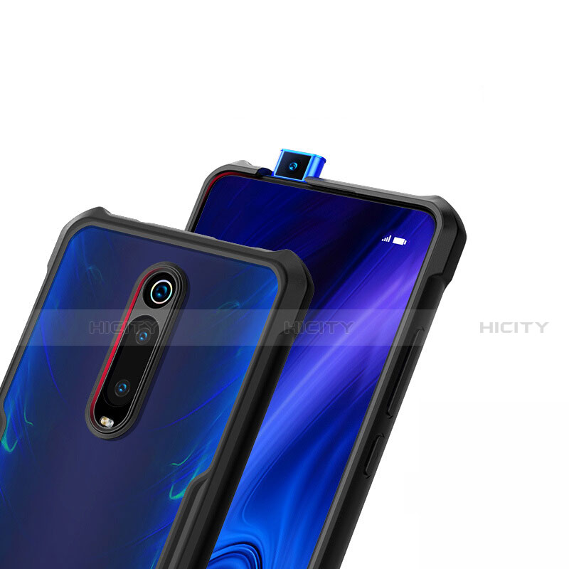 Coque Contour Silicone et Vitre Transparente Miroir 360 Degres avec Support Bague Anneau Aimante Magnetique T01 pour Xiaomi Mi 9T Plus