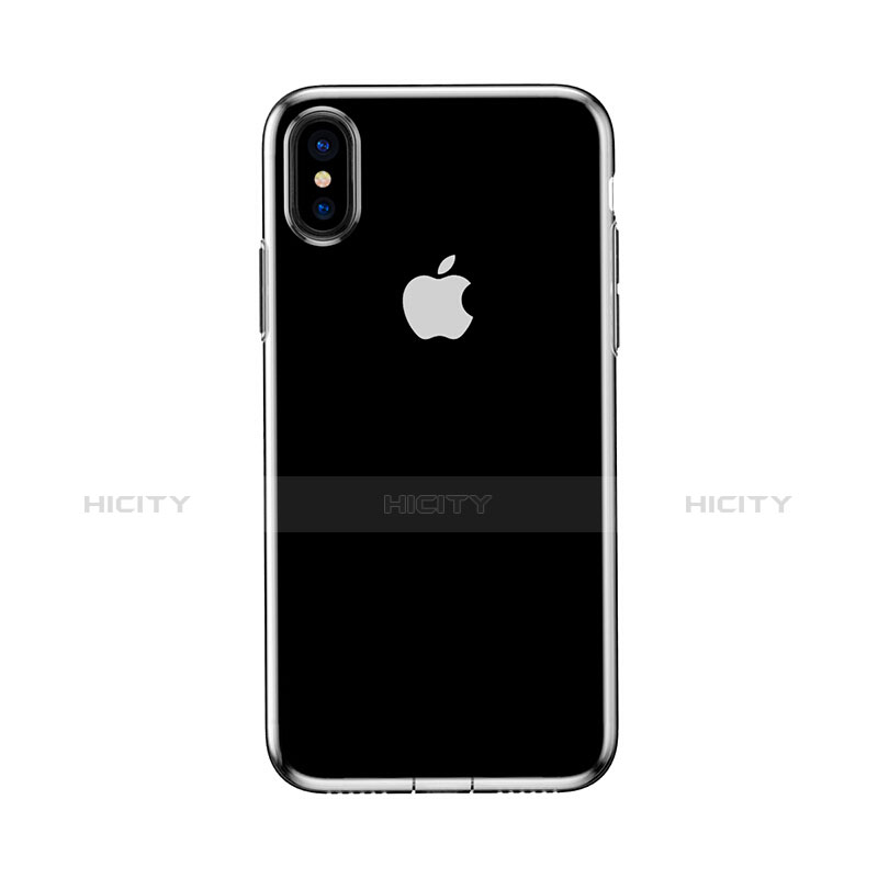 Coque Contour Silicone et Vitre Transparente Miroir 360 Degres pour Apple iPhone Xs Clair Plus