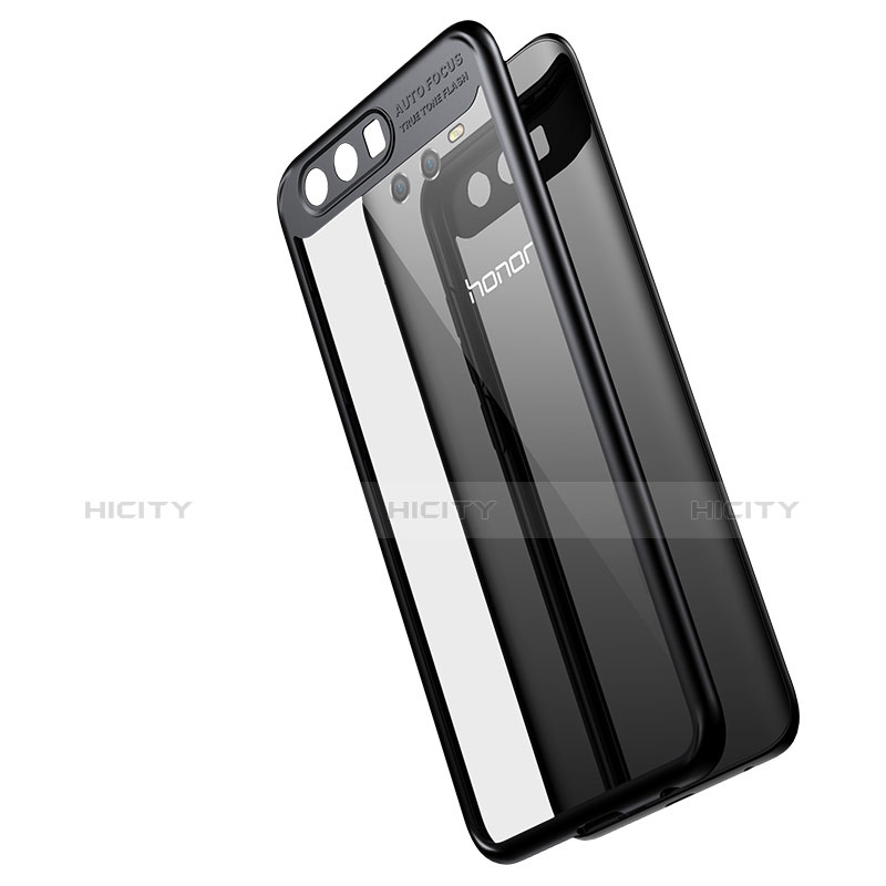 Coque Contour Silicone et Vitre Transparente Miroir 360 Degres T02 pour Huawei Honor 9 Noir Plus