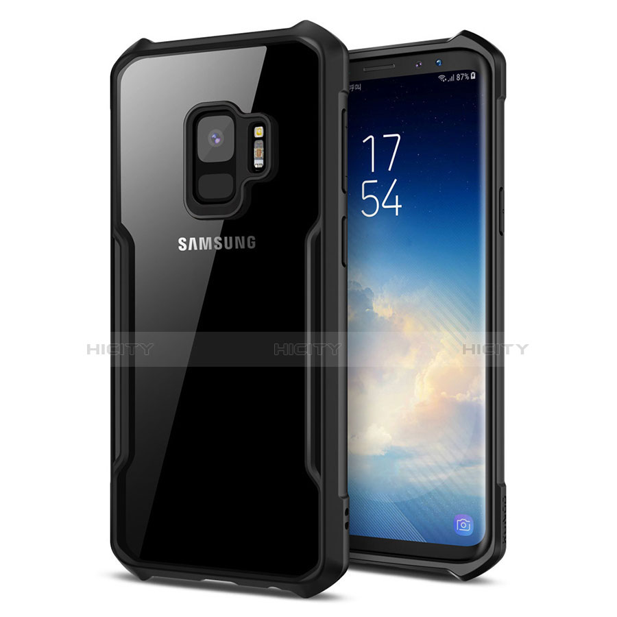 Coque Contour Silicone et Vitre Transparente Miroir 360 Degres T02 pour Samsung Galaxy S9 Noir Plus