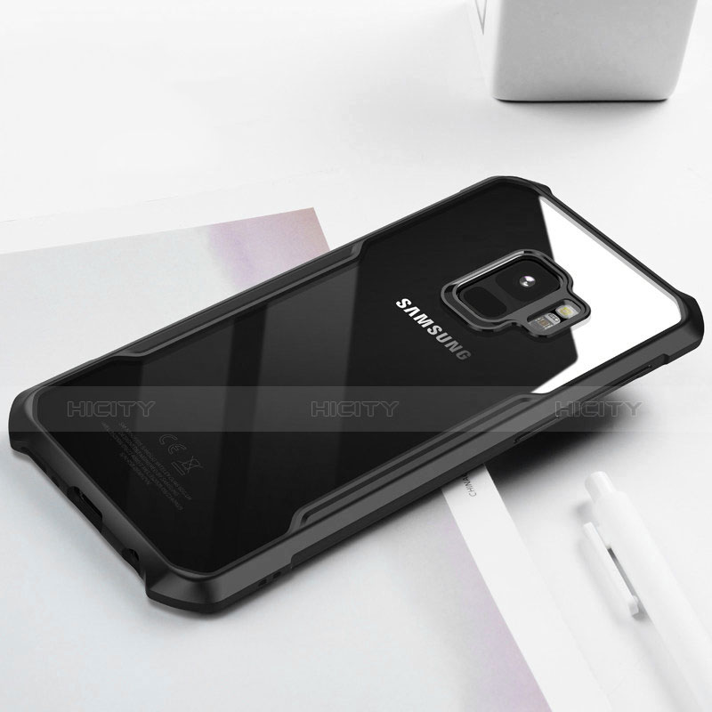 Coque Contour Silicone et Vitre Transparente Miroir 360 Degres T02 pour Samsung Galaxy S9 Noir Plus