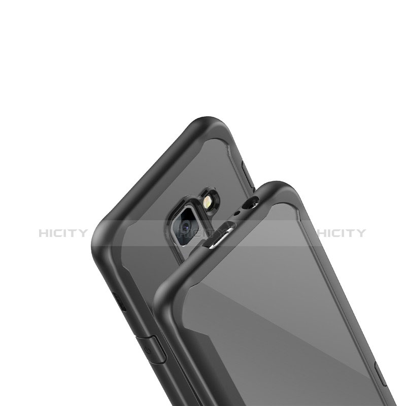 Coque Contour Silicone et Vitre Transparente Miroir Housse Etui pour Samsung Galaxy A6 (2018) Plus