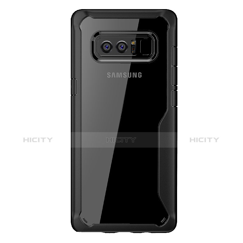 Coque Contour Silicone et Vitre Transparente Miroir Housse Etui pour Samsung Galaxy Note 8 Plus