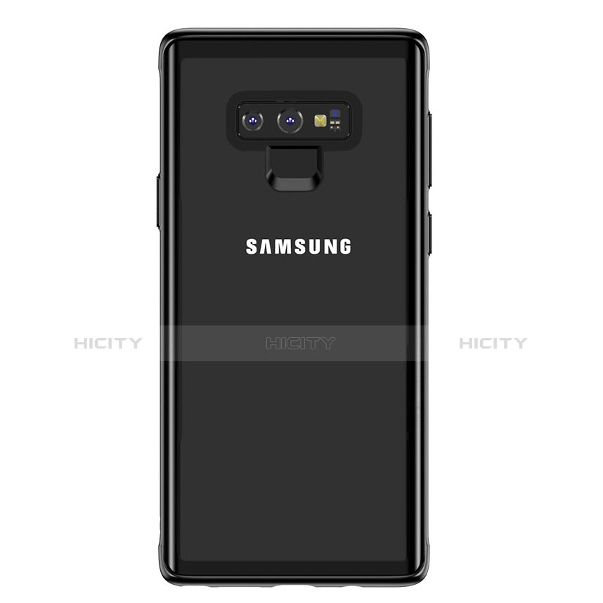 Coque Contour Silicone et Vitre Transparente Miroir pour Samsung Galaxy Note 9 Noir Plus