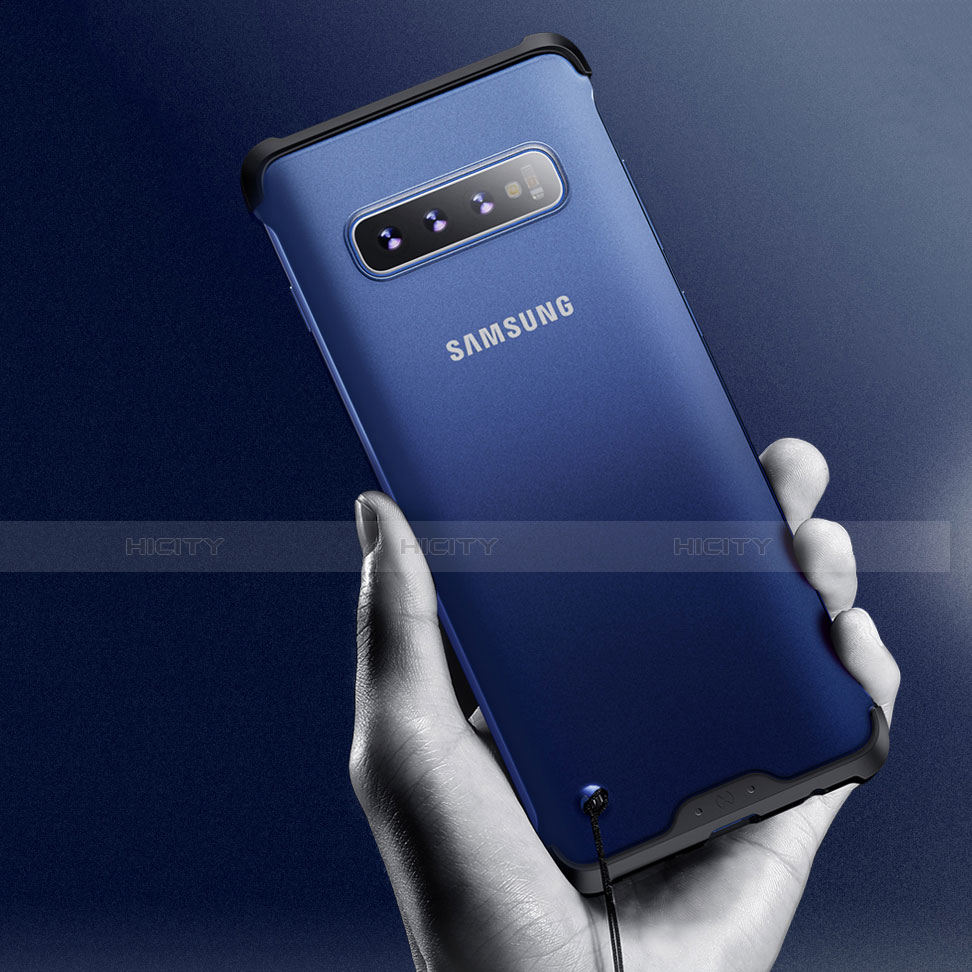 Coque Contour Silicone et Vitre Transparente Miroir pour Samsung Galaxy S10 5G Bleu Plus