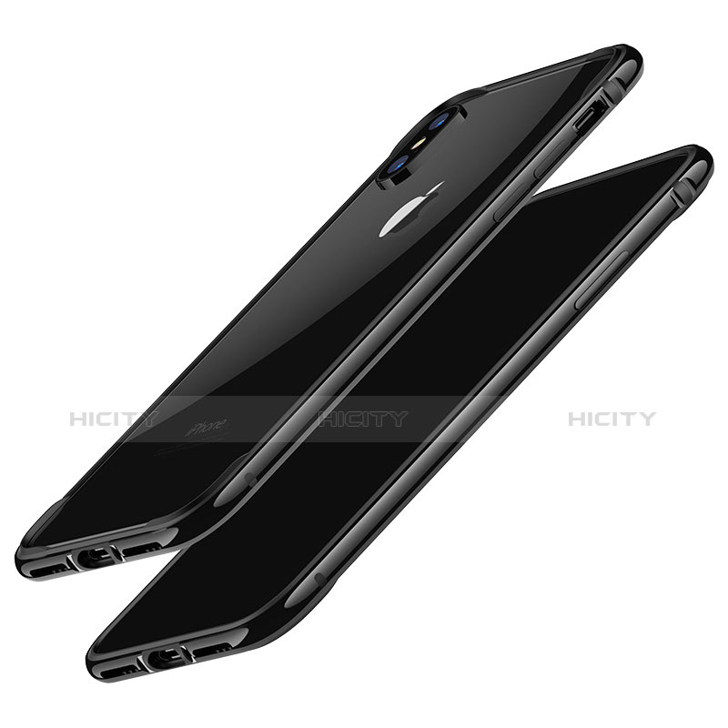 Coque Contour Silicone Gel F02 pour Apple iPhone X Noir Plus