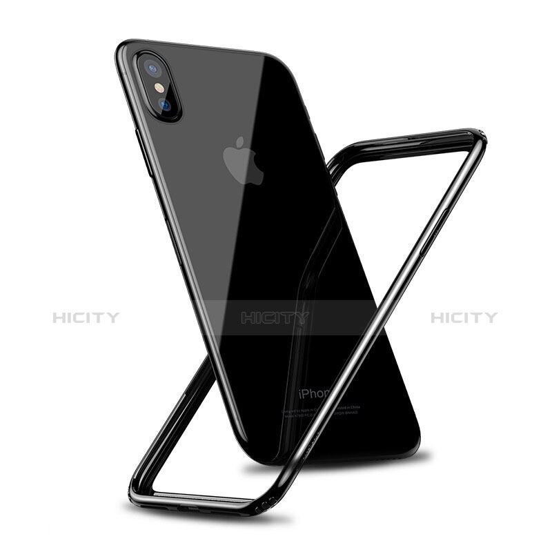 Coque Contour Silicone Gel pour Apple iPhone X Noir Plus