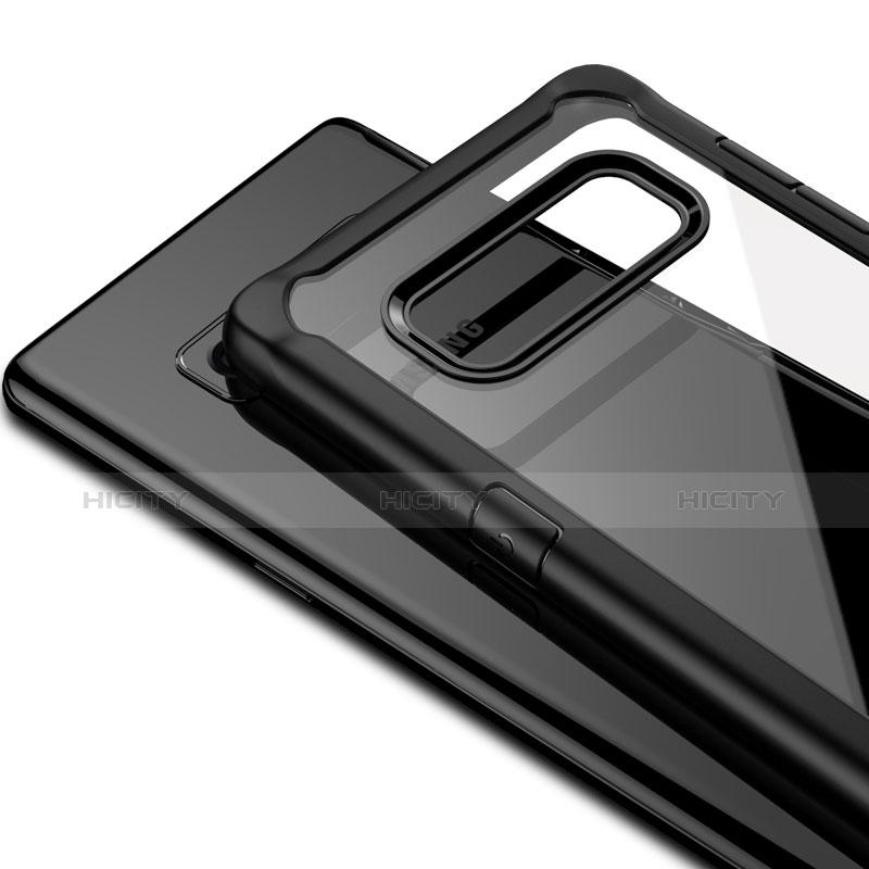 Coque Contour Silicone Transparente Gel pour Samsung Galaxy Note 8 Noir Plus