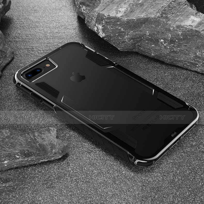 Coque Contour Silicone Transparente pour Apple iPhone 8 Noir Plus