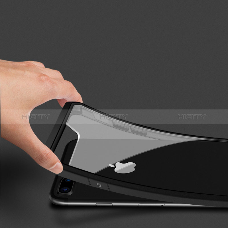 Coque Contour Silicone Transparente pour Apple iPhone 8 Plus Noir Plus