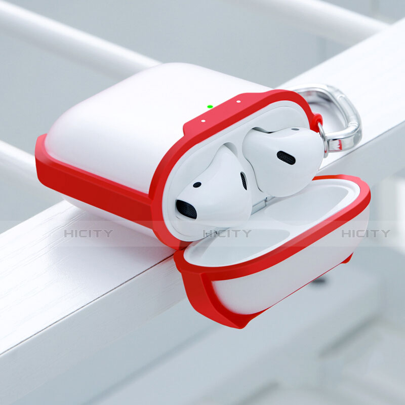 Coque de Protection en Silicone avec Mousqueton pour Boitier de Charge de Airpods C05 Plus