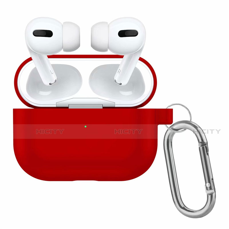 Coque de Protection en Silicone avec Mousqueton pour Boitier de Charge de AirPods Pro Plus