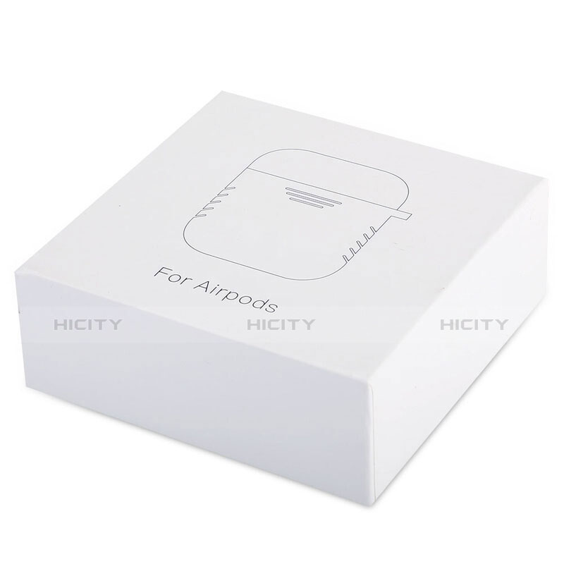 Coque de Protection en Silicone avec Mousqueton pour Boitier de Charge de Airpods Z04 Blanc Plus