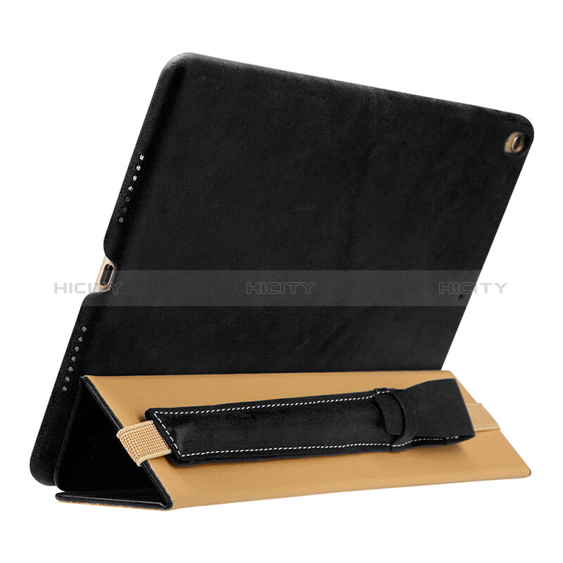 Coque en Cuir Protection Sac Pochette Elastique Douille de Poche Detachable P02 pour Apple Pencil Apple iPad Pro 12.9 (2017) Noir Plus