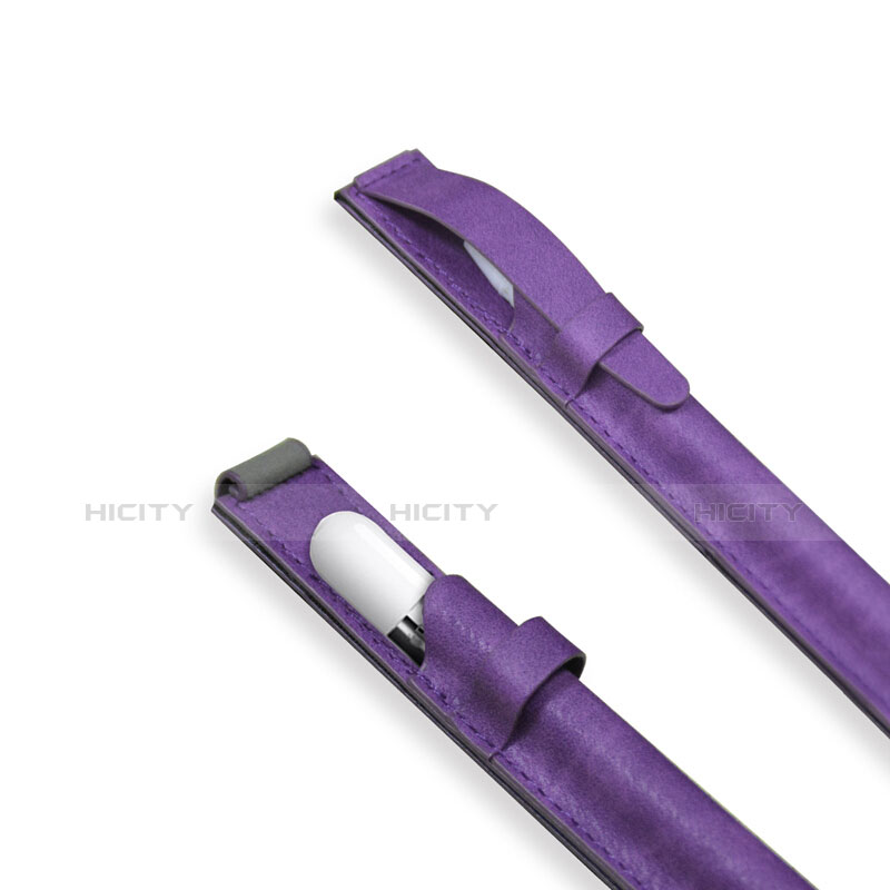 Coque en Cuir Protection Sac Pochette Elastique Douille de Poche Detachable P03 pour Apple Pencil Apple New iPad 9.7 (2017) Violet Plus