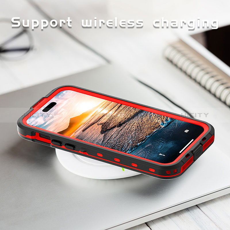 Coque Etanche Contour Silicone et Plastique Housse Etui Waterproof 360 Degres avec Mag-Safe Magnetic Magnetique HJ1 pour Apple iPhone 13 Plus