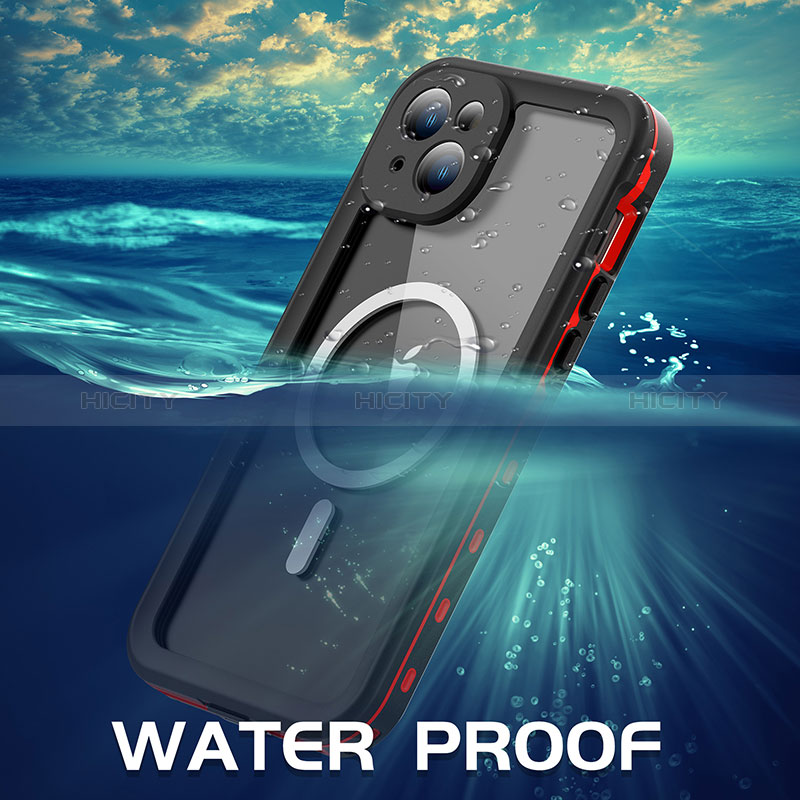 Coque Etanche Contour Silicone et Plastique Housse Etui Waterproof 360 Degres avec Mag-Safe Magnetic Magnetique HJ1 pour Apple iPhone 13 Plus