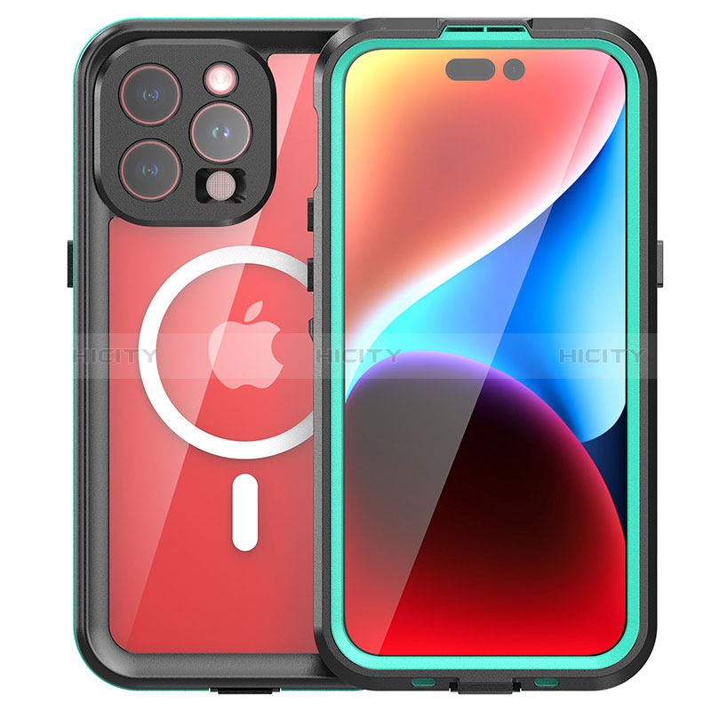 Coque Etanche Contour Silicone et Plastique Housse Etui Waterproof 360 Degres avec Mag-Safe Magnetic Magnetique pour Apple iPhone 13 Pro Plus