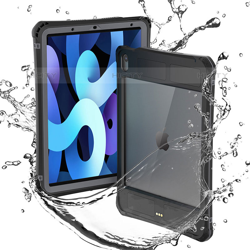 Coque Etanche Contour Silicone et Plastique Housse Etui Waterproof 360 Degres pour Apple iPad Air 4 10.9 (2020) Noir Plus