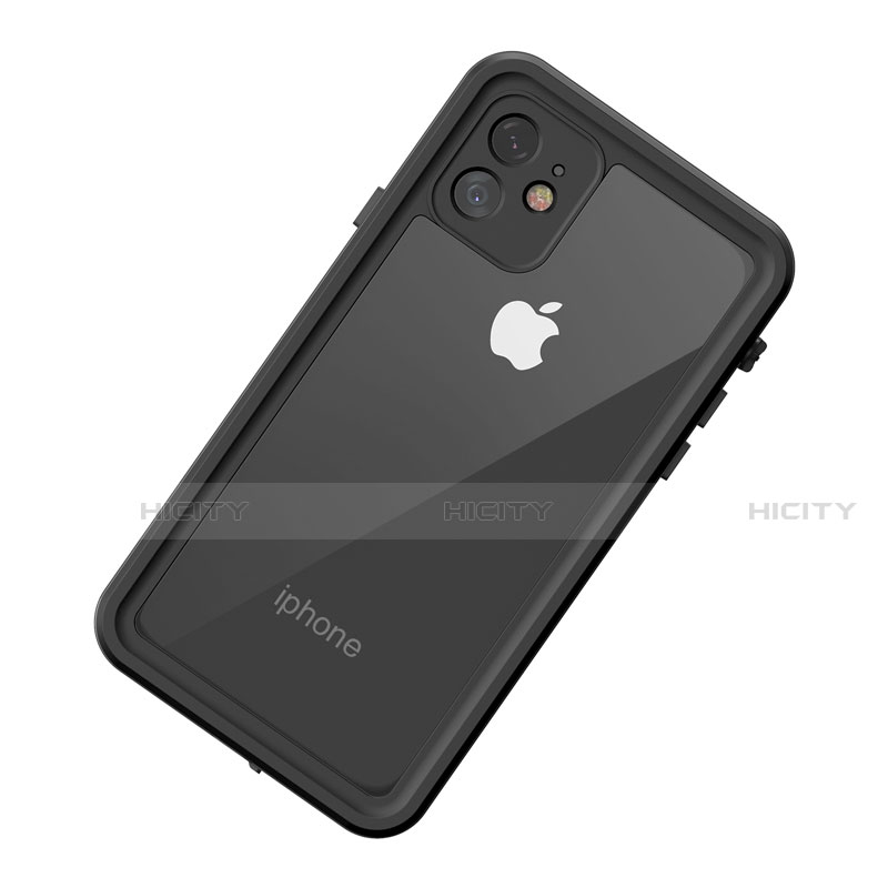 Coque Etanche Contour Silicone et Plastique Housse Etui Waterproof 360 Degres pour Apple iPhone 11 Noir Plus