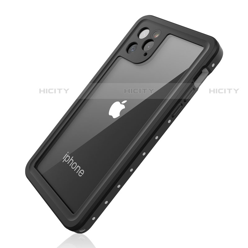 Coque Etanche Contour Silicone et Plastique Housse Etui Waterproof 360 Degres pour Apple iPhone 11 Pro Noir Plus