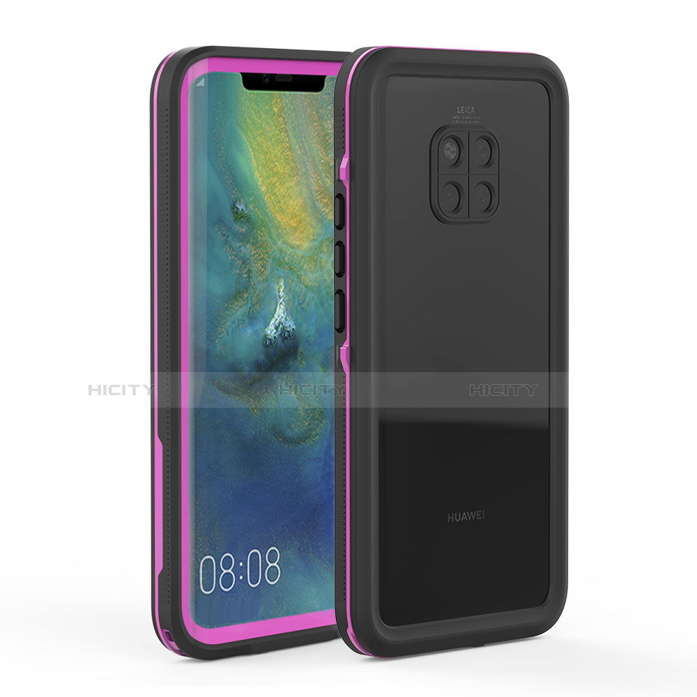 Coque Etanche Contour Silicone et Plastique Housse Etui Waterproof 360 Degres pour Huawei Mate 20 Pro Or Rose Plus