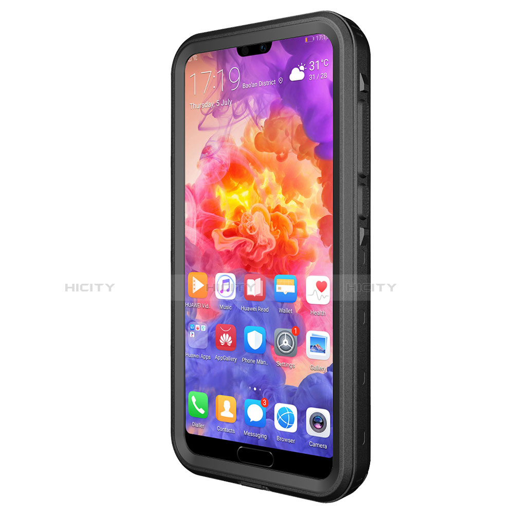 Coque Etanche Contour Silicone et Plastique Housse Etui Waterproof 360 Degres pour Huawei P20 Plus