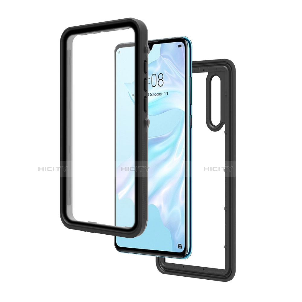 Coque Etanche Contour Silicone et Plastique Housse Etui Waterproof 360 Degres pour Huawei P30 Pro New Edition Noir Plus