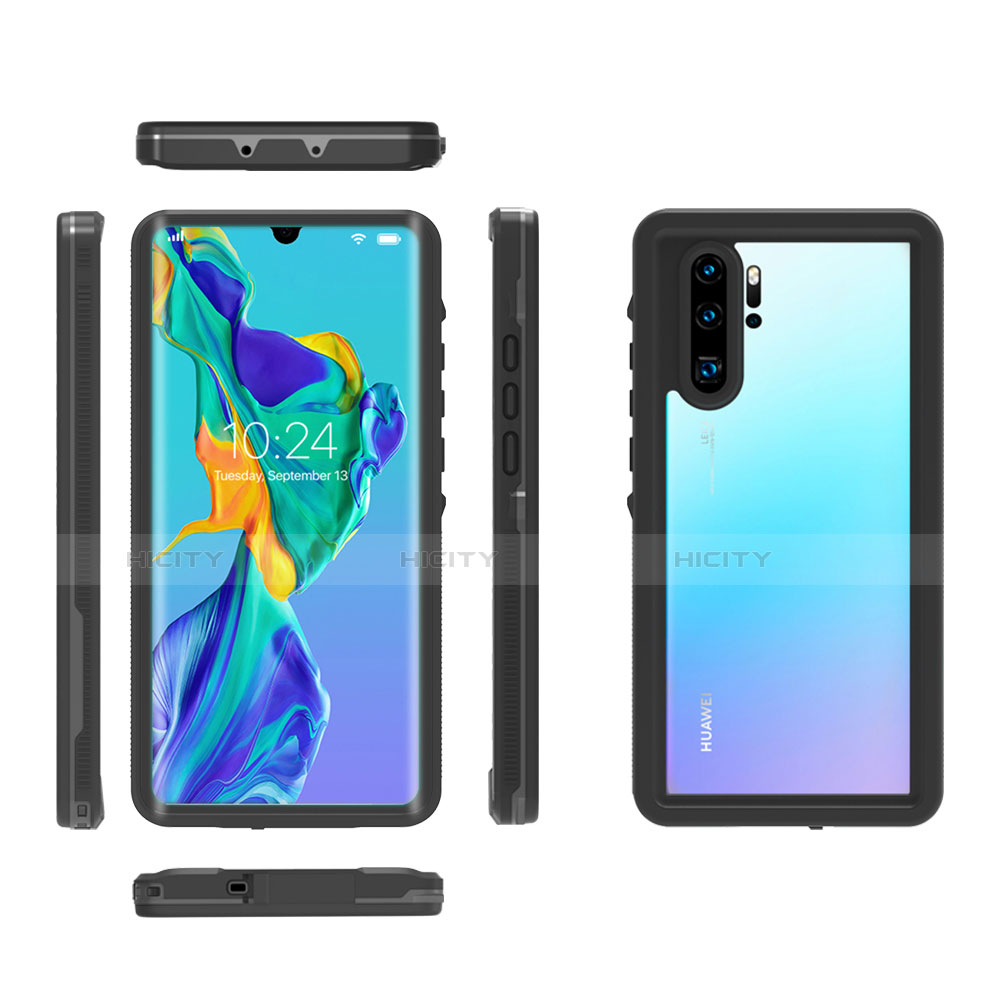 Coque Etanche Contour Silicone et Plastique Housse Etui Waterproof 360 Degres pour Huawei P30 Pro New Edition Noir Plus