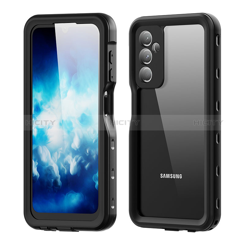 Coque Etanche Contour Silicone et Plastique Housse Etui Waterproof 360 Degres pour Samsung Galaxy A25 5G Noir Plus