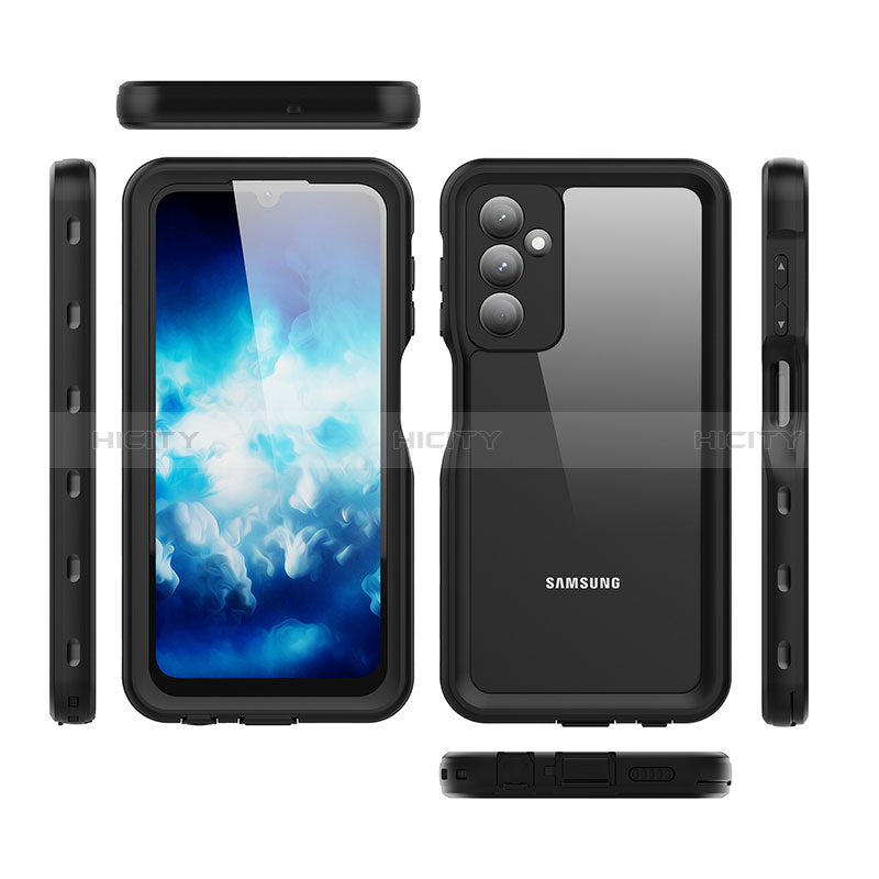 Coque Etanche Contour Silicone et Plastique Housse Etui Waterproof 360 Degres pour Samsung Galaxy A25 5G Noir Plus