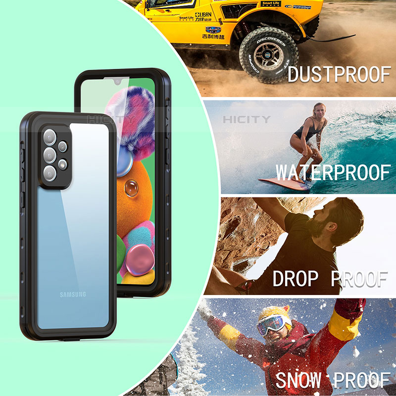 Coque Etanche Contour Silicone et Plastique Housse Etui Waterproof 360 Degres pour Samsung Galaxy A33 5G Noir Plus